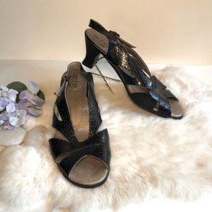 Arche Black Leather Sandals 38 / 7